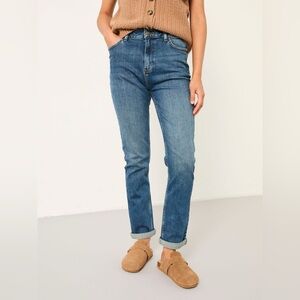 NEW Fat Face Chesham Girlfriend Jeans Denim High Rise Size 2
